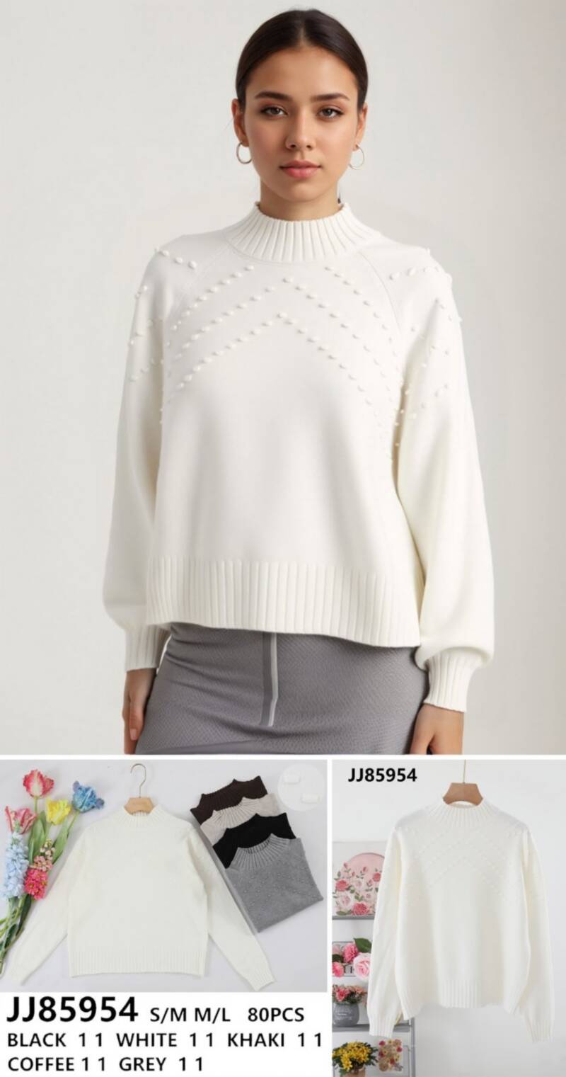 Swetry damska (Francja produkt) Roz S/M-M/L, Mix Kolor .Paczka 10 szt